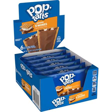 Kelloggs Pop-Tarts Frosted Open & Fold Display S'Mores Pastry 2 Count, PK72 3800022371